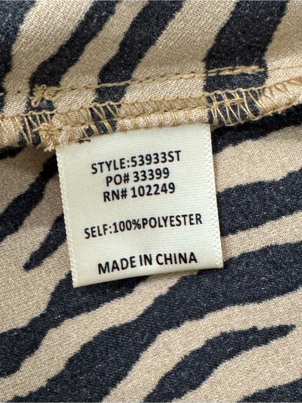 NWOT 🦓SKIES ARE BLUE Holly Zebra Satin Midi Skirt XS - Picture 10 of 10